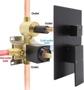 Sistema Doccia in Bronzo Anticato con Soffione a Pioggia da 12 Pollici, Montaggio a Soffitto, 3 Funzioni, Anti-Scottatura e Pressione Regolabile - Product Image 5