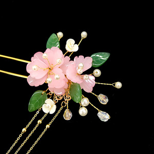 Chinese Style Vintage Handmade Flower Decoration Wholesale <strong>Bridal</strong> Japanese Antique Wedding <strong>Hair</strong> Accessories Bun Stick <strong>Hair</strong> <strong>Pins</strong> - Product Image 4