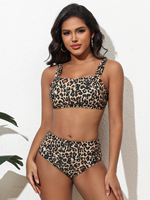 Ensemble bikini deux pièces sexy taille haute push-up pour femme, grande taille, personnalisé OEM/ODM, pour l'été et la plage - Maillot de bain gainant ventre plat