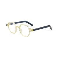 Gafas de lectura geométricas de acetato, montura retro hexagonal, gafas ópticas duraderas para hombres y mujeres a la moda