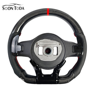 Volant Modifié SOON TODA en Fibre de Carbone Noir avec Étiquette Rouge pour Mercedes Benz C GLC E S CLS AMG Volant Benz 809 AMG - Product Image 4