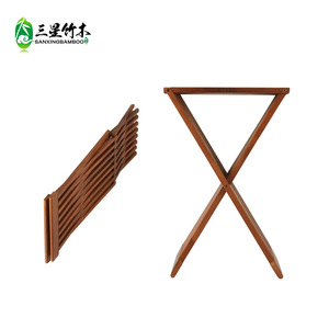 Teak bathroom shelf, floor-standing, no-drill towel <b>bar</b>, foldable bathroom <b>mat</b>. - Product Image 1