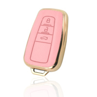 GZ Domi – Coque de clé de voiture intelligente en cuir artificiel TPU de luxe, fabricant OEM/ODM, vente en gros pour Toyota – Étui de protection pour clé de voiture intelligente