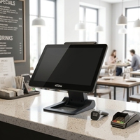 Terminal de Ventas con Pantalla Táctil Capacitiva Glong Windows, Intel I5, para Restaurantes, Base Plegable, Reduce el Tamaño del Paquete, Color Negro 1