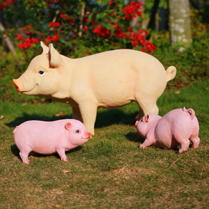 Tượng Lợn Hoạt Hình Thực Tế Kích Thước Lớn Bằng Sợi Thủy Tinh Chất Lượng Cao Thủ Công Để Trang Trí Công Viên Vườn Ngoài Trời - Product Image 4