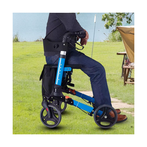 Marcheur et déambulateur pliants en aluminium de nouvelle arrivée Rollator pliable personnalisé pour personnes âgées Chariot pour adultes marcheur pour paralysie cérébrale - Product Image 1
