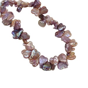 Perlas Barrocas de Agua Dulce en Forma de Corazón Irregular, Color Morado, 28 Agujeros, Accesorios Naturales para Joyería DIY con Cuentas Sueltas Blancas y de Colores - Product Image 5