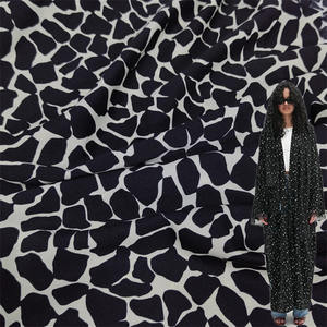 Usine en gros 80gsm 150cm tissu tissé Polyester crêpe imprimé mousseline de soie Abaya Nida tissu de haute qualité - Product Image 1