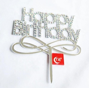 Decoración de <span class=keywords><strong>cumpleaños</strong></span> para niño y niña, decoración de diamantes de imitación para <span class=keywords><strong>tarta</strong></span> de feliz <span class=keywords><strong>cumpleaños</strong></span>, 10th, 16th, 18th, 20th, 21st, 30th, 40th, 50th, 60th - Product Image 5