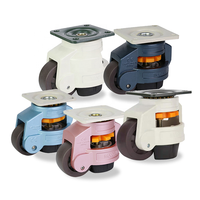 Roulettes robustes Footmaster, réglables en hauteur, pour machines industrielles