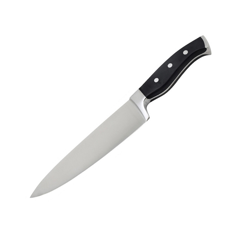 Cuchillo de chef plateado de 8 pulgadas.