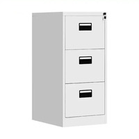 Archivador de Oficina Moderno Youbai, Convertible, Plegable, Extensible, de Acero Blanco, Comercial, con 3 Cajones, con Cerradura, para Oficina en Casa