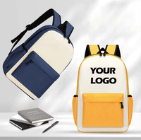 Sac à dos scolaire tendance en gros pour adolescents, léger, grande capacité, pour ordinateur portable, imperméable, multi-poches, en polyester, avec logo personnalisé