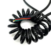 Cable Espiral de Cobre con Aislamiento de PVC para Automatización Industrial y Robótica, 24 AWG, 0.7mm, 450V, Cable Dinámico para Calefacción