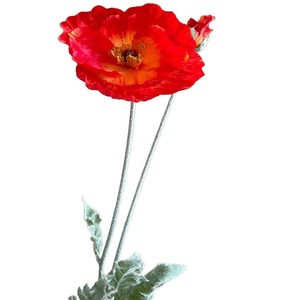 Fleurs artificielles floquées de pavot d'Islande en soie, fausses fleurs de pavot de maïs pour arrangements floraux de mariage, accessoires de décoration intérieure - Product Image 5