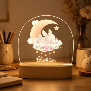 Custom Wholesale Romantic Bear 3D Acrylic Led Lamp for Home Kid's Night Light Table Lamp Birthday Party Christmas Gift Lamp - Product Image 4