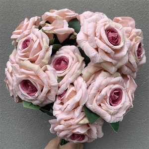 O-215 Super Star Fleurs En Gros En Vrac Coloré Artificielle Soie Rosette Blanc Floral Faux Rose Fleur - Product Image 5