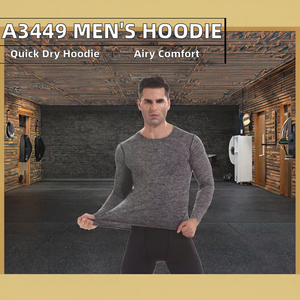 Sweat à capuche pour homme, coupe ajustée, automne, col brodé, respirant, manches longues, non doublé, motif à carreaux, tissu peigné, anti-boulochage - Product Image 3