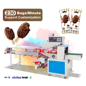 Easy to Operate Automatic Horizontal Wrapping Flow Pack Packaging <b>Machine</b> <b>Ice</b> Cream Packing <b>Machine</b> for <b>Small</b> Business - Product Image 1