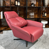 Fauteuil à bascule moderne en velours tufté et similicuir PU pour la maison, le bureau, l'appartement, l'hôpital, l'hôtel, avec pieds en métal et hauteur réglable