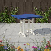 Table de jardin moderne en PEHD résistant aux UV, mobilier d'extérieur toutes saisons, sièges de camping anti-décoloration en plastique recyclé, garantie 5 ans
