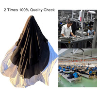 Khimar Rond à 3 Couches Personnalisé en Mousseline, Voiles Styles Hijab Modeste pour Femmes Musulmanes, Prière Islamique, Maxi Long Khimar, Vente en Gros France