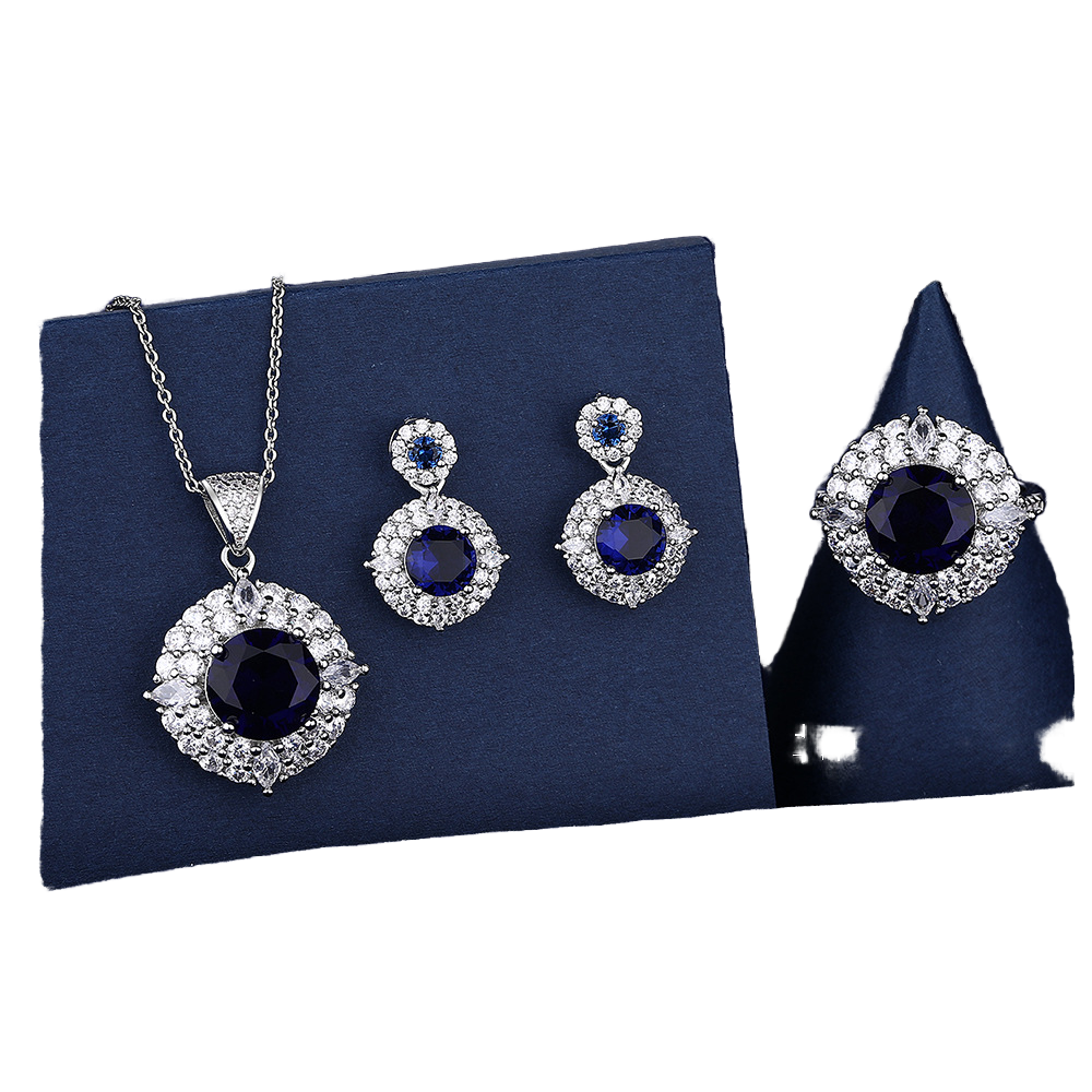 Bridal Jewellery Royal Blue And Gold Costume Jewelry Clearance