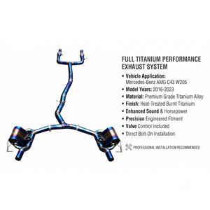 Estructura de escape Vortex Track-Day Grade Burnt Ti para Mercedes-Benz AMG C43 W205 2016-2023 - Product Image 1