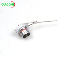Tapa Metálica Circular de Empuje y Tracción de Latón, Cubierta Protectora Impermeable con Cordón, Tapa Antipolvo IP68 Hembra para Conector
