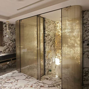 अनुकूलित 5 + 5mm-12 + 12 मिमी लैमिनेटेड ग्लास कला बुना तार जाल सजावटी ग्लास - Product Image 6