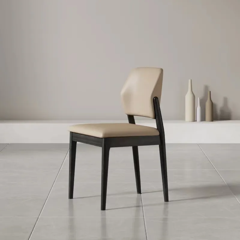 Kursi meja makan, Modern sederhana domestik kayu padat kursi meja makan Italia mewah modern dengan kursi