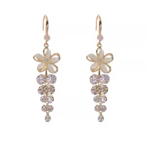 ต่างหูแฟชั่นสตรีสไตล์วังนางฟ้าดอกไม้หรูหราระดับไฮเอนด์ใหม่2024คนดังทางอินเทอร์เน็ตของฝรั่งเศส - Product Image 5