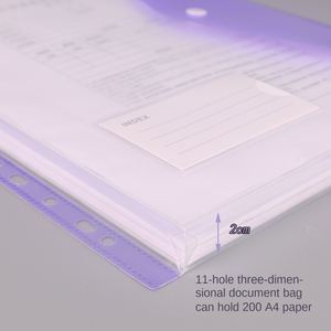 Customized A4 Transparent 11 Holes Binder <b>File</b> <b>Folder</b> Waterproof Button Document for Office Pocket <b>Folder</b> Envelope <b>Folder</b> - Product Image 5