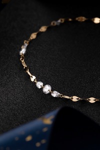 Elegante Brazalete de Cadena con Diamantes Cultivados en Laboratorio de Corte Corazón de 0.83ct en Oro Rosa Sólido de 18K |   Cadena con Diamante Creado en Laboratorio con Corte Corazón - Product Image 3