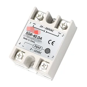 Solid State Relay SSR-40DA dc-ac 40A actually 3-32V dc 24 -380V AC SSR relay No Protection SSR-40DA In Stock