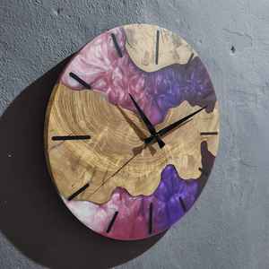 Reloj de Pared de Resina y Madera, Moderno, Elegante, Duradero, Funcional y Hecho a Mano, Perfecto para Sala de Estar o Dormitorio - Product Image 5