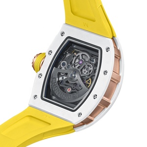 Đồng hồ cơ tự động nam phong cách Hip Hop sang trọng, vỏ gốm hình thùng rượu, kính sapphire, dây cao su, đồng hồ chính hãng - Product Image 5