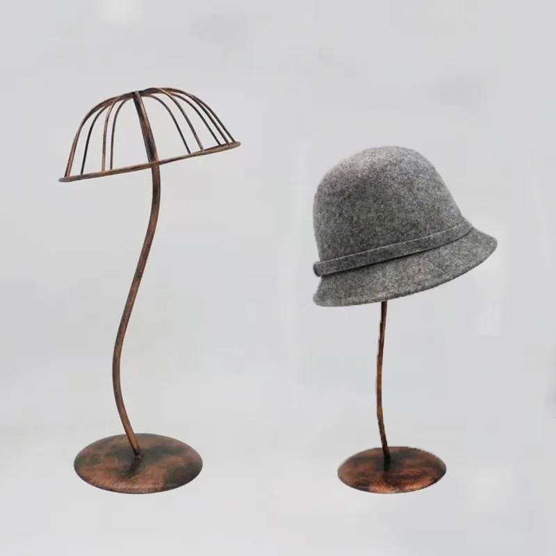 Wholesale Mushroom Hat Holder Iron Storage Display Holder Rack Vintage Design Hat Holder Show Stand