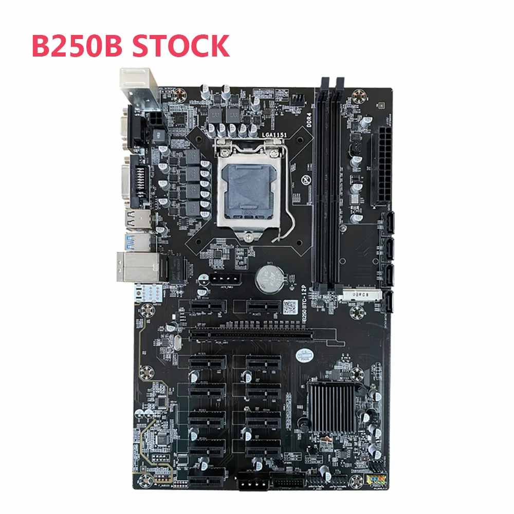 New Arrival B250B Support DDR4 RAM GPU 12 Slot LGA1155 DIMM Expert 12P 1X Chipset Motherboard