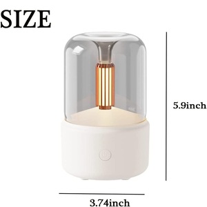 Trang chủ trang trí LED USB tinh dầu khuếch tán ánh nến ngọn lửa hương thơm Máy tạo độ ẩm không khí - Product Image 4
