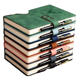 Bán Hot tùy chỉnh <span class=keywords><strong>A5</strong></span> máy tính xách tay PU da Tạp Chí chủ đề may Quà tặng khuyến mãi cho các trường nhật ký - Product Image 1