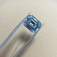 Mqhq — pierres précieuses VVS1, nouveauté, couleur bleue, 9x11mm, 5 prises, en forme d'émeraude, diamant momanite