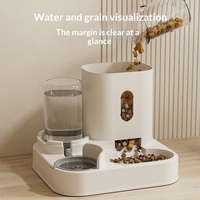 Gamelles et abreuvoirs pour animaux de compagnie à gravité, grande capacité, en plastique PP écologique, gamelle 2-en-1 solide pour chiens et chats