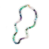 Collar de Piedras Preciosas Boho Ocean, Collar Hecho a Mano con Nudos de Piedras Naturales, Joyería de Verano para Mujer, Joyería de Moda al por Mayor