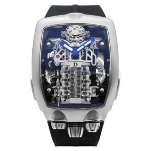Custom Special Design Luxury Men's <b>Automatic</b> <b>Skeleton</b> Mechanical <b>Watch</b> High Grade Silicone Band Stainless Steel Square Case - Product Image 1