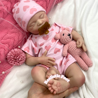 Poupée Reborn de 20 pouces à bouche ouverte avec sucette, toucher doux et anatomiquement correct pour simulation parentale et cadeau