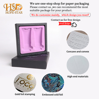 Boîte cadeau coulissante personnalisée, boîte en papier noir de luxe avec insert en mousse EVA pour emballage de crème pour les mains et cosmétiques