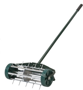 <span class=keywords><strong>Aérateur</strong></span> de <span class=keywords><strong>pelouse</strong></span> à roulettes avec garde-boue et pointes allongées de 18 pouces - Product Image 1