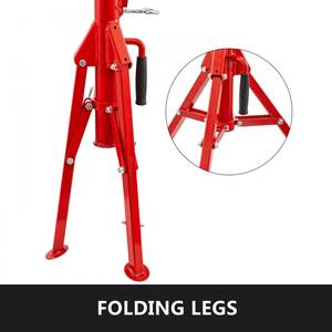 1107 support de cric de tuyau avec trépied portatif professionnel industriel à tête en <span class=keywords><strong>V</strong></span> à boule unique pour soutenir les tubes <span class=keywords><strong>Max</strong></span> 12 pouces - Product Image 5