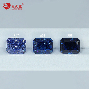 Chất lượng cao 5A + lớp Tanzanite màu bát giác cắt Cubic Zirconia 3*5mm-13*18mm 4k nghiền đá cắt tổng hợp lỏng đá quý - Product Image 1